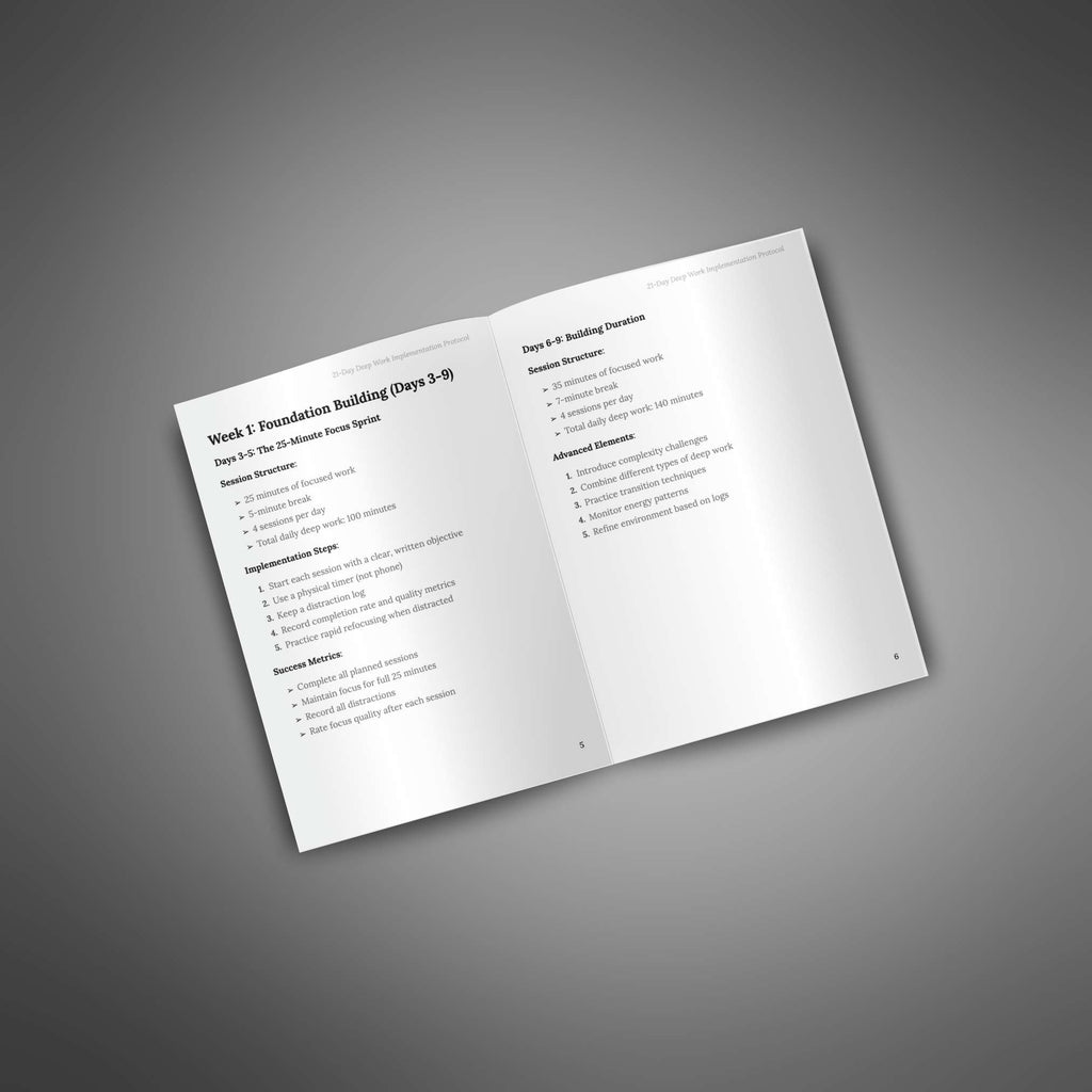 21-Day Deep Work Implementation Protocol
