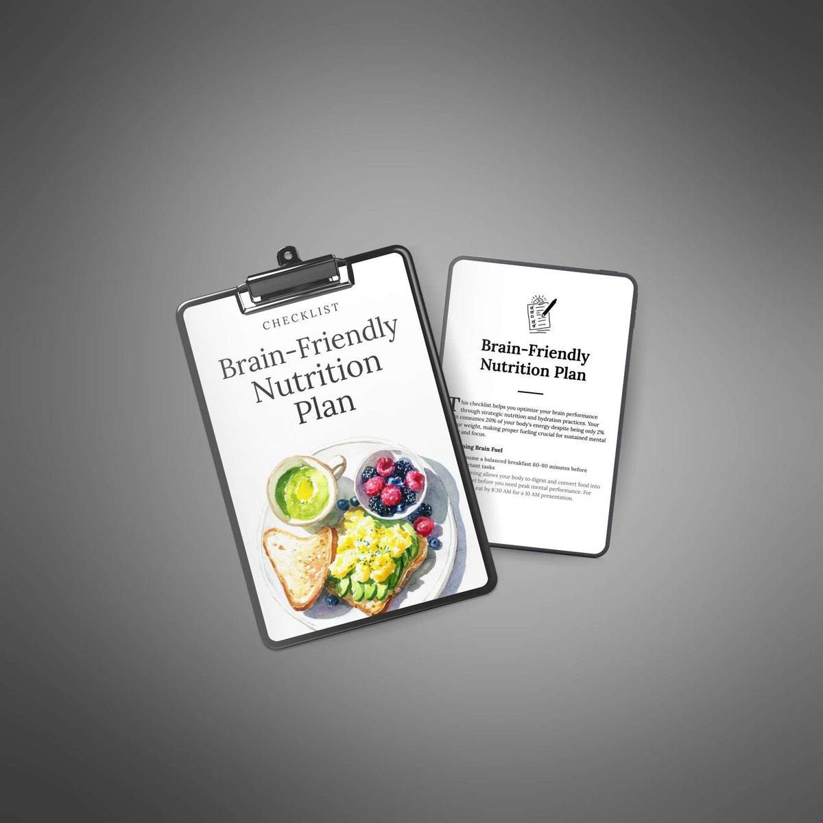 Brain-Friendly Nutrition Plan